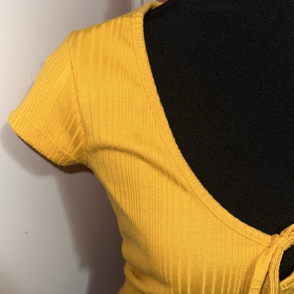 Yellow Ribbed Top - Picture 3 of 4